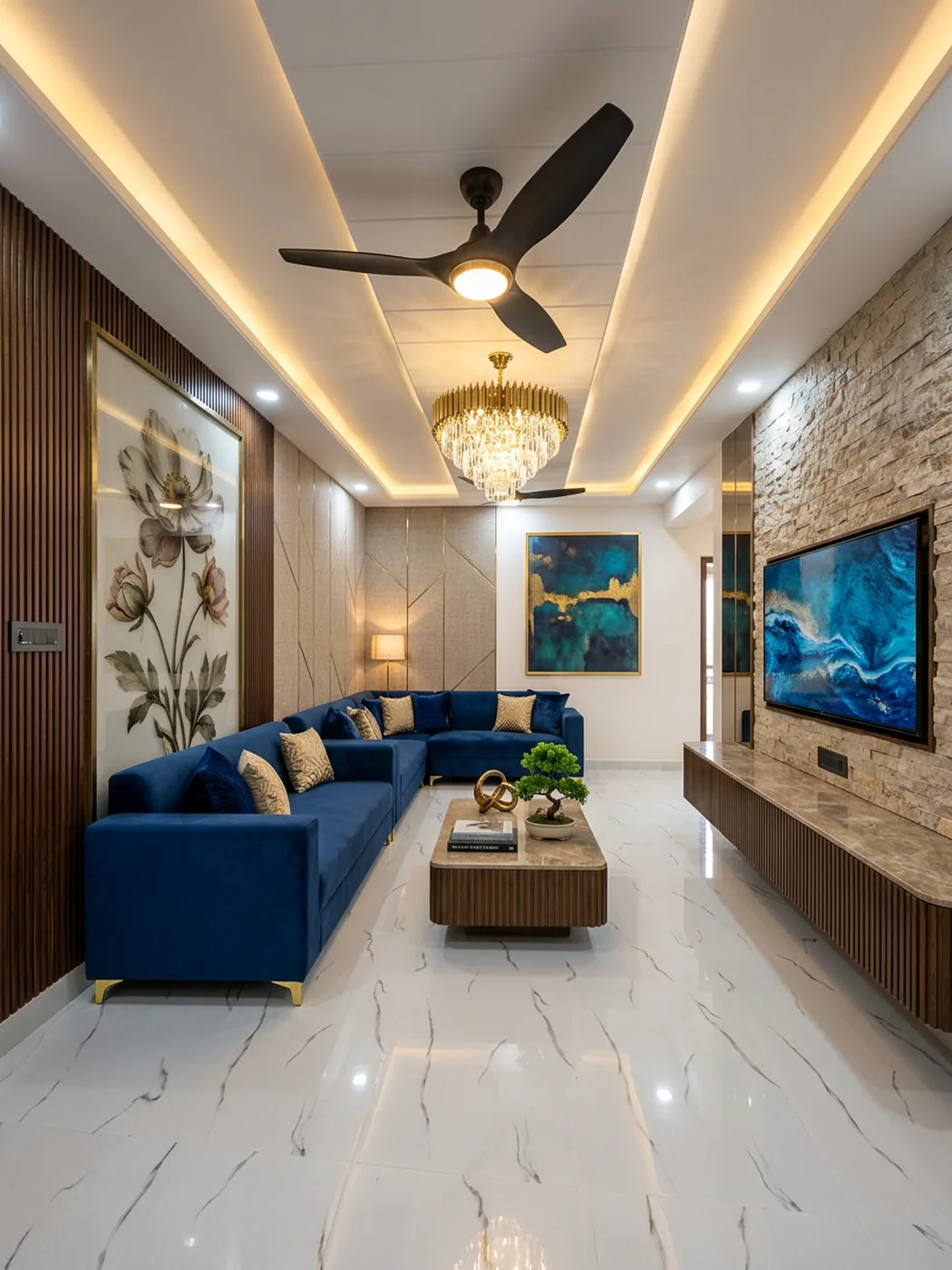 Elegant modern apartment living room